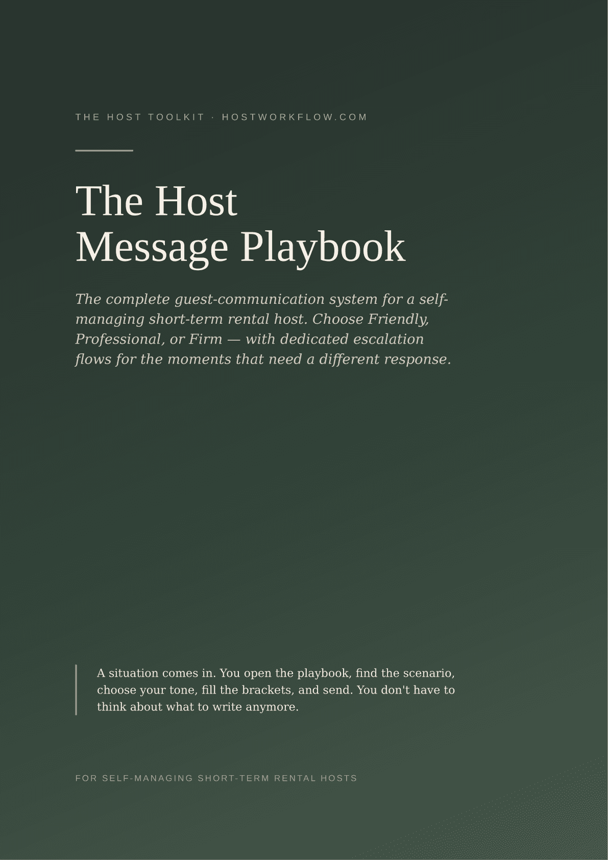 Cover of The Host Message Playbook